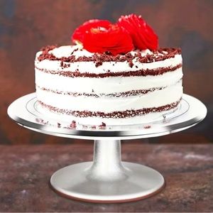 Aluminium Alloy Revolving Cake Stand 12 Inch Rotating Cake Turntable New